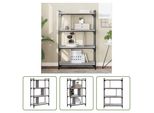 The Living Store Libreria 4 Ripiani Grigio Sonoma 76X32X123 Cm Materiale Legno