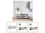 The Living Store Portascarpe Bianco 102X36X60 Cm Materiale A Base Di Legno