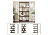 The Living Store Libreria 5 Ripiani Effetto Rovere Marrone 76X32X158Cm Materiale In Legno