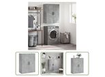 The Living Store Armadio A Muro Grigio Cemento 69,5X34X90 Cm Materiale Legno
