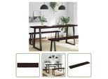 The Living Store Piano Del Tavolo 180X40X(2-4) Cm In Legno Massiccio Trattato Bordo Albero