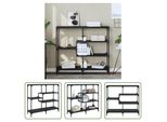 The Living Store Tavolo Consolle Nero 103X32X95 Cm In Materiale Ligneo