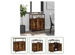 The Living Store Credenza Rovere Fumé 70X30X80 Cm Materiale In Legno