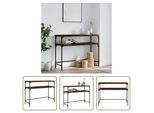 The Living Store Tavolo Consolle In Rovere Fumé 100X35,5X75 Cm Materiale In Legno