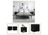 The Living Store Comodini 2 Pz. Neri 40X35X50 Cm In Materiale Ligneo