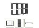 The Living Store Scaffale Cubo 6 Scomparti Grigio 103X30X72,5 Cm Tessuto