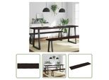 The Living Store Piano Del Tavolo 200X50X(2-6) Cm In Legno Massiccio Trattato Bordo Albero