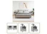 The Living Store Comodini 2 Pz. Grigio Sonoma 40X35X50 Cm Materiale A Base Di Legno