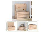 The Living Store Cassapanca 59,5X36,5X33 Cm In Legno Di Pino Massiccio