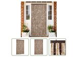 The Living Store Tenda Zanzariera Beige E Marrone Chiaro 118X220 Cm In Ciniglia