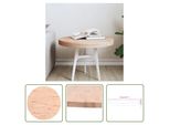 The Living Store Piano D'appoggio Ø50X4 Cm Rotondo In Legno Massiccio Di Faggio