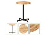 The Living Store Tavolo Da Bistrot Rotondo Ø60X75 Cm Legno Di Mango Grezzo