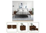 The Living Store Comodini 2 Pz. Aspetto Rovere Marrone 40X35X50 Cm Materiale A Base Di Legno