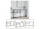 The Living Store Tavolo Consolle Grigio Sonoma 145X22,5X75 Cm Materiale A Base Di Legno