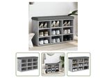 The Living Store Panca Per Scarpe In Cemento Grigio 82X32X50 Cm Materiale A Base Di Legno