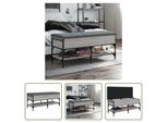 The Living Store Panca Per Scarpe Grey Sonoma 102X42X45 Cm Materiale A Base Di Legno
