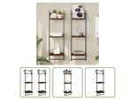 The Living Store Mensole Da Parete Con 3 Ripiani E Barre 2 Pz. Aspetto Rovere Marrone