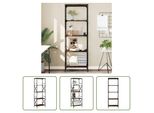 The Living Store Libreria 5 Ripiani Rovere Fumé 59X35X171 Cm Materiale Legno