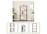 The Living Store Libreria 4 Ripiani Rovere Sonoma 59X35X132 Cm Materiale Legno