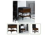 The Living Store Panca Per Scarpe In Rovere Marrone 42X42X45 Cm Materiale In Legno