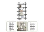 The Living Store Libreria 5 Ripiani Grigio Sonoma 100X33X180,5 Cm Materiale A Base Di Legno