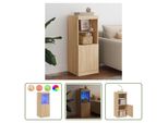 The Living Store Credenza Con Luci Led Rovere Sonoma 41X37X100 Cm
