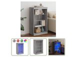 The Living Store Credenza Con Luci Led Grigio Sonoma 60,5X37X100 Cm