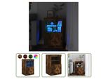 The Living Store Credenza Con Luci Led Rovere Fumé 41X37X67 Cm