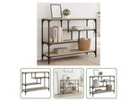 The Living Store Tavolo Consolle Rovere Sonoma 100X30X75 Cm Materiale A Base Di Legno