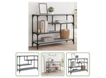The Living Store Consolle Grigia Sonoma 100X30X75 Cm In Materiale Ligneo