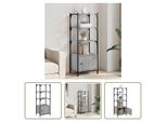 The Living Store Libreria 3 Ripiani Grigio Sonoma 41X30X109,5 Cm Materiale A Base Di Legno