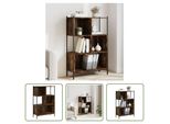 The Living Store Libreria In Rovere Fumé 72X28X109 Cm Materiale In Legno