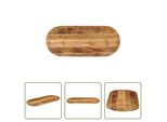 The Living Store Piano D'appoggio 100X40X3,8 Cm Ovale Legno Di Mango Massiccio Grezzo