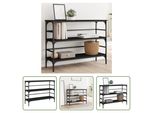 The Living Store Consolle Nera 100X32X75 Cm In Materiale Ligneo