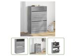 The Living Store Scarpiera A 2 Ante Grigio Sonoma 80X34X116 Cm