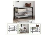 The Living Store Panca Per Scarpe Grey Sonoma 70X38,5X49 Cm Materiale A Base Di Legno