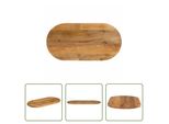 The Living Store Piano D'appoggio 100X40X3,8 Cm Ovale In Legno Massiccio Mango