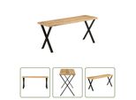 The Living Store Panca Bordo Albero 105 Cm Legno Massiccio Mango