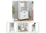 The Living Store Libreria Viken Bianco 60X35X123 Cm Materiale A Base Di Legno