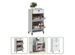 The Living Store Scarpiera Viken Bianco Materiale In Legno