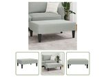 The Living Store Sgabello Grigio Chiaro 77X55X31 Cm In Velluto