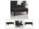 The Living Store Sgabello Nero 77X55X31 Cm In Velluto