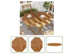 The Living Store Piano D'appoggio 90X90X2,5 Cm Ottagonale In Legno Massiccio Teak