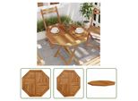 The Living Store Piano Del Tavolo 70X70X2,5 Cm Ottagonale In Teak Massiccio