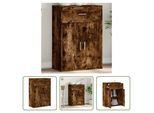 The Living Store Credenza Rovere Fumé 60X30X84 Cm Materiale In Legno