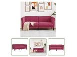 The Living Store Divano 2 Posti In Velluto Rosso Vino
