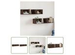 The Living Store Armadi A Muro 2 Pz. Aspetto Rovere 75X18X16,5 Cm Materiale Legno