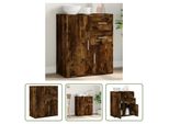 The Living Store Credenza Rovere Fumé 60X31X70 Cm Materiale Legno