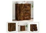 The Living Store Credenza Rovere Fumé 60X31X70 Cm Materiale Legno