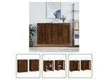 The Living Store Armadi A Muro 2 Pz. Legno Ingegnerizzato Effetto Rovere Marrone